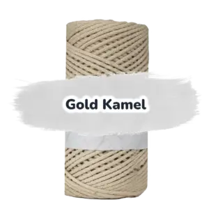 Baumwollkordel 2mm - Baumwollkern- 100 m - Gold Kamel (720)