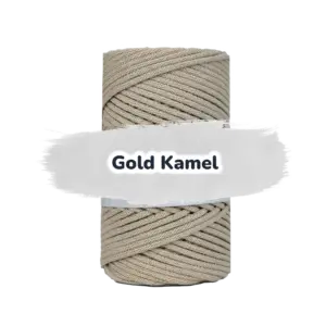 Baumwollkordel 3mm - Polyesterkern -100 m - Gold Kamel (720)
