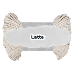 Baumwollkordel 5mm - Polyesterkern -100 m - Latte (730)