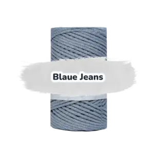 Baumwollkordel 3mm - Polyesterkern -100 m - Blue Jeans (815)