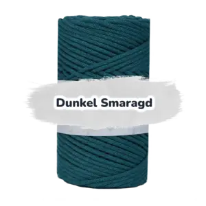 Baumwollkordel 3mm - Polyesterkern -100 m - Dunkler Smaragd (820)