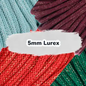 Baumwollkordel 5mm Lurex - Polyesterkern -100 m