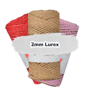 Baumwollkordel 2mm Lurex - 100 m