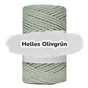 Baumwollkordel 3mm Lurex - 100 m - Helloliv + Goldfaden (665Z)
