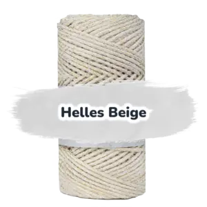 Baumwollkordel 2mm Lurex - 100 m - Hellbeige + Goldfaden (725Z)