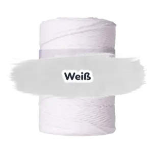 Makramee-Garn - gedrehtes Garn 3 mm/200m - Weiß