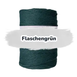 Makramee-Garn - gedrehtes Garn 3 mm/200m - Flaschengrün