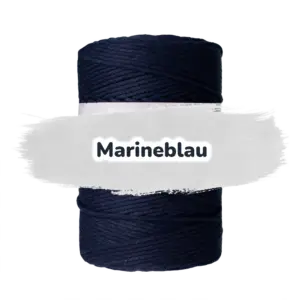 Makramee-Garn - gedrehtes Garn 3 mm/200m - Marineblau