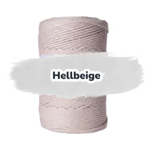 Makramee-Garn - gedrehtes Garn 3 mm/200m - Hellbeige