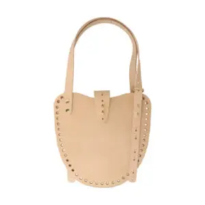 Taschenboden Shopper 24 x 24 cm echtes Leder - Camel