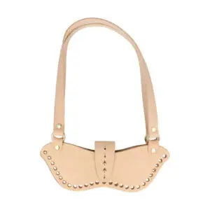 Taschenboden Schmetterling 26 x 10 cm echtes Leder - Camel