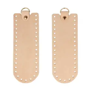 Seiten für die Tasche 19 x 7 cm echtes Leder - Camel