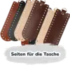 Seiten für die Tasche 19 x 7 cm echtes Leder