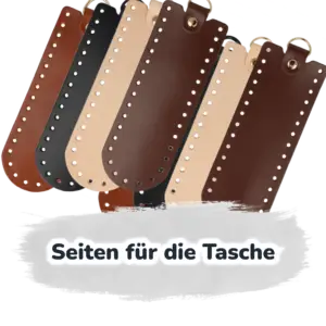 Seiten für die Tasche 19 x 7 cm echtes Leder