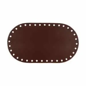 Ovaler Boden für die Tasche 22 x 12 cm - Dunkelbraun
