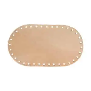 Ovaler Boden für die Tasche 22 x 12 cm - Camel