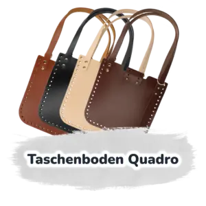 Taschenboden Quadro 24 x 24 cm echtes Leder