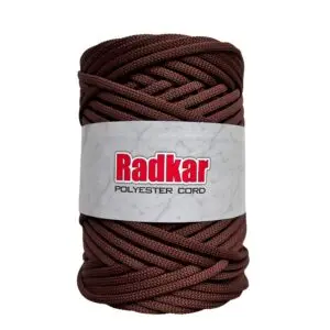Flache Polyester Kordel 5mm 100m - Karamell dunkel (04)