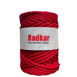 Flache Polyester Kordel 5mm 100m - Rot (24)