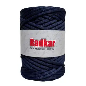 Flache Polyester Kordel 5mm 100m - Marineblau (16)