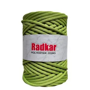 Flache Polyester Kordel 5mm 100m - Erbsen (06)