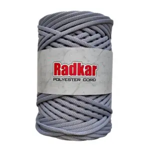 Flache Polyester Kordel 5mm 100m - Hellgrau (10)
