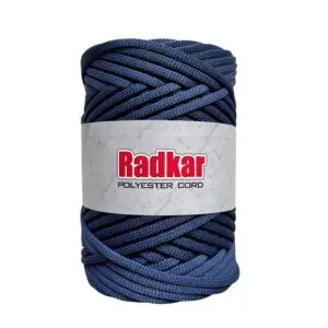 Flache Polyester Kordel 5mm 100m - Jeans (21)