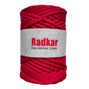 Flache Polyester Kordel 5mm 100m - Himbeere (13)