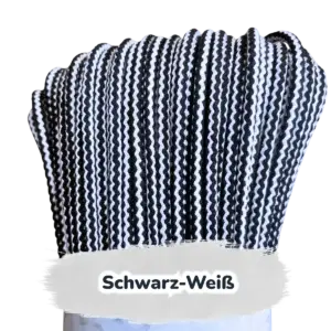 Multicolor Nähkordel 5mm - Polyesterkern -100 m - starr sewing cord - Schwarz-Weiß