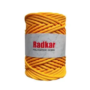 Flache Polyester Kordel 5mm 100m - Gelb (25)